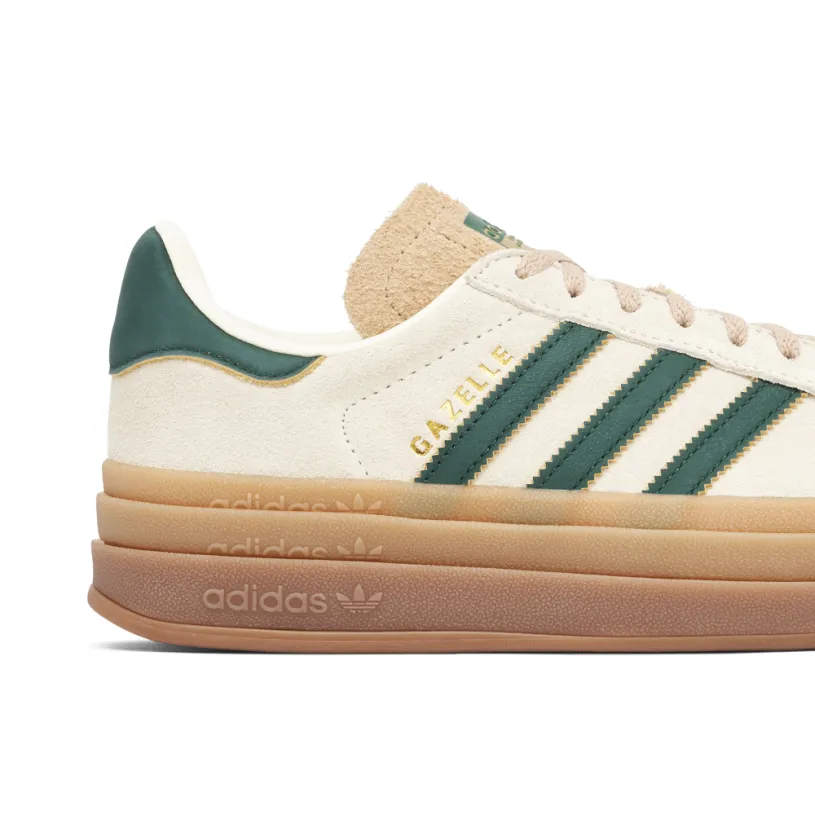 adidas Gazelle Bold Beige Collegiate Green Womens 