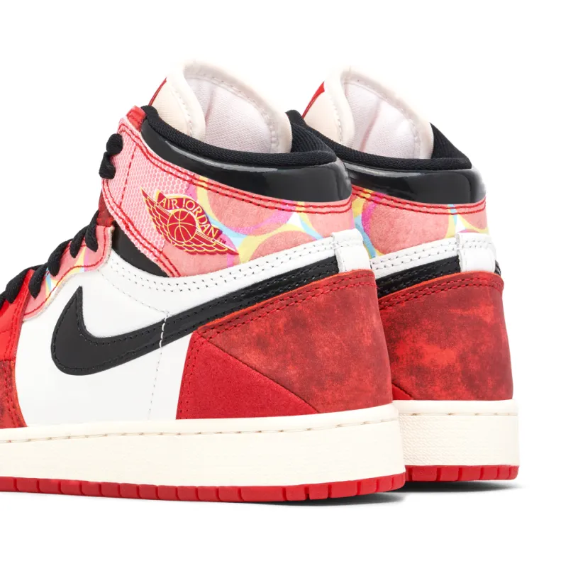 Air Jordan 1 High x Spider-Man Across the Spider-verse Red Black GS 