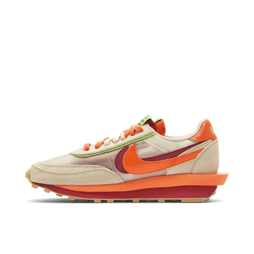 Nike LDWaffle x CLOT x Sacai Net Orange Blaze