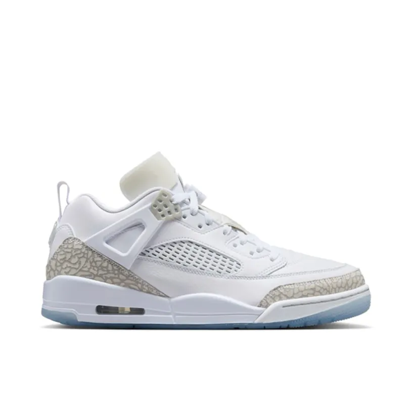 Air Jordan Spizike Low White Metallic Silver Barely Blue Neutral Grey