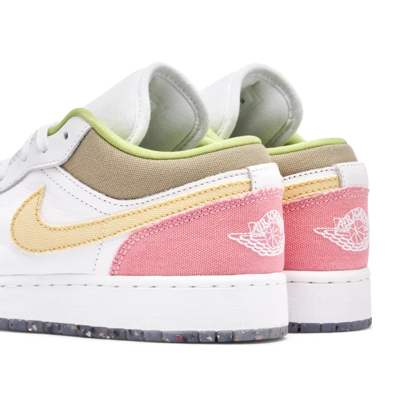 Air Jordan 1 Low Pastel Pink Green GS 