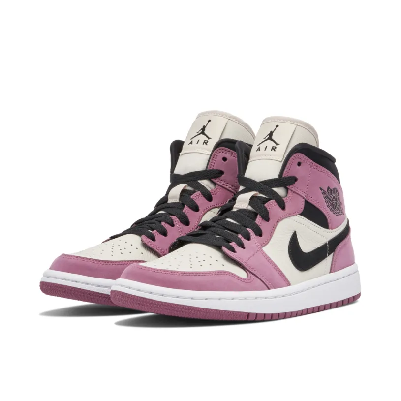Air Jordan 1 Mid Berry Pink Womens 