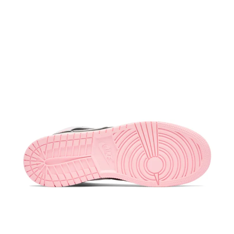 Jordan 1 Mid Black Arctic Pink GS 