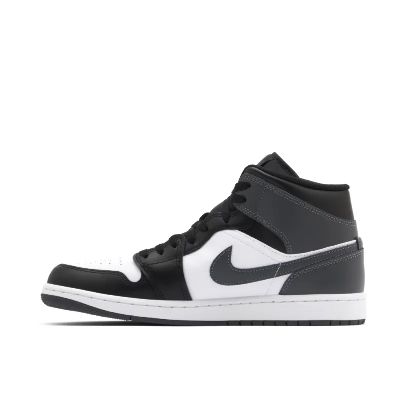Air Jordan 1 Mid Black White Iron Grey