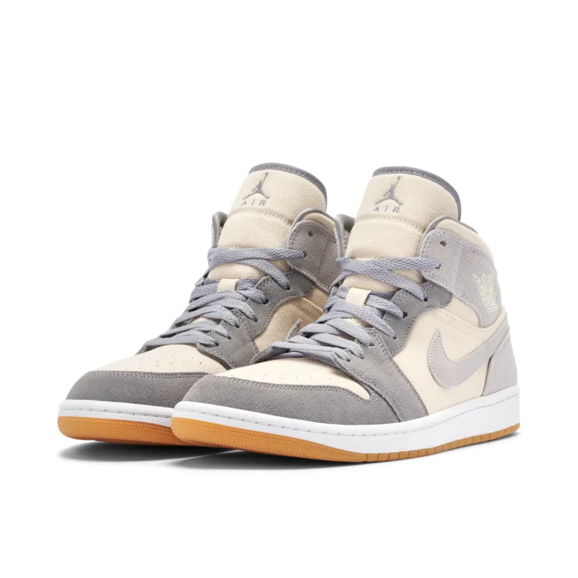 Air Jordan 1 Mid Cream Grey 