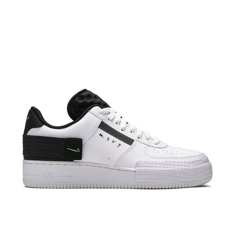 Nike Air Force 1 Type White Black Volt