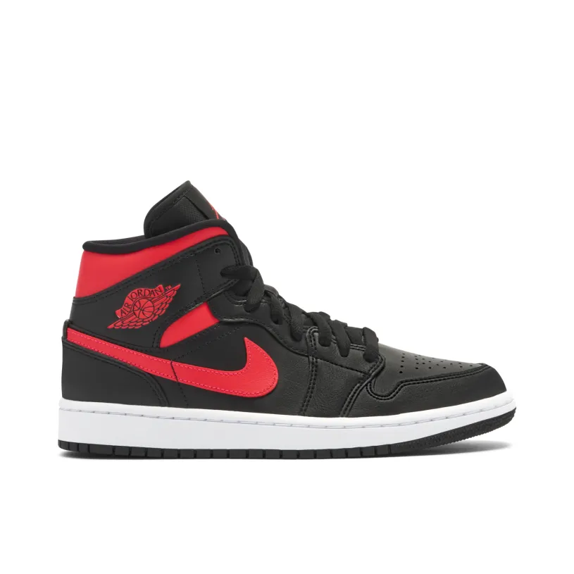 Air Jordan 1 Mid Black Siren Red Womens