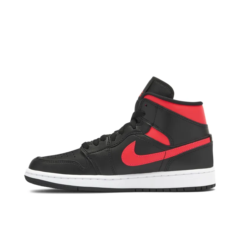 Air Jordan 1 Mid Black Siren Red Womens