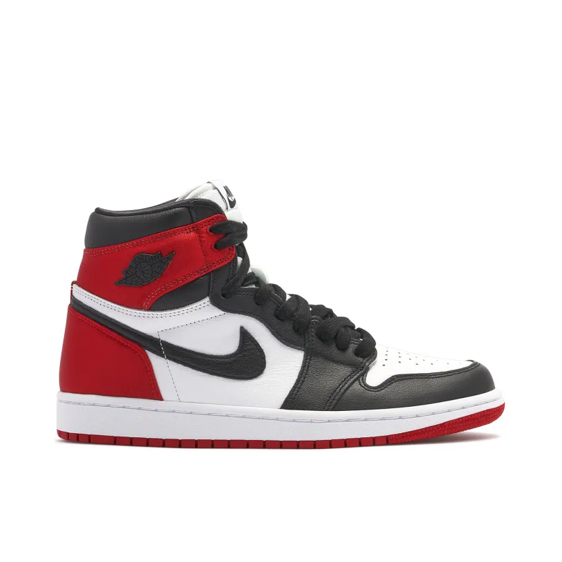 Air Jordan 1 Satin Black Toe Womens