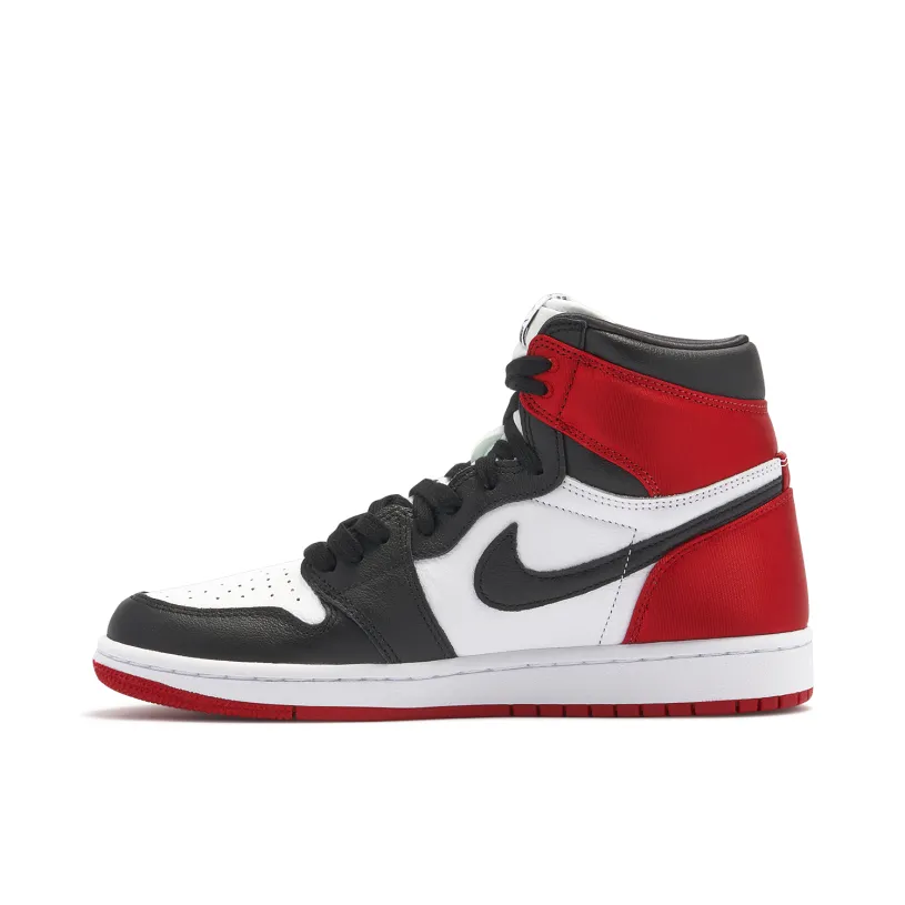 Air Jordan 1 Satin Black Toe Womens