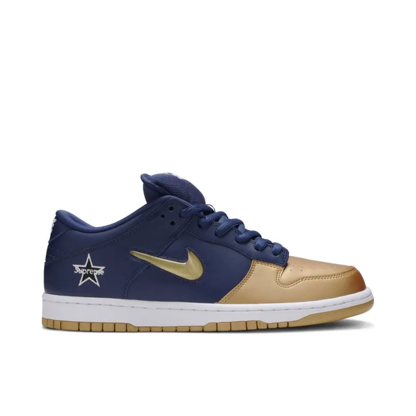 Supreme x Nike SB Dunk Low Gold Navy