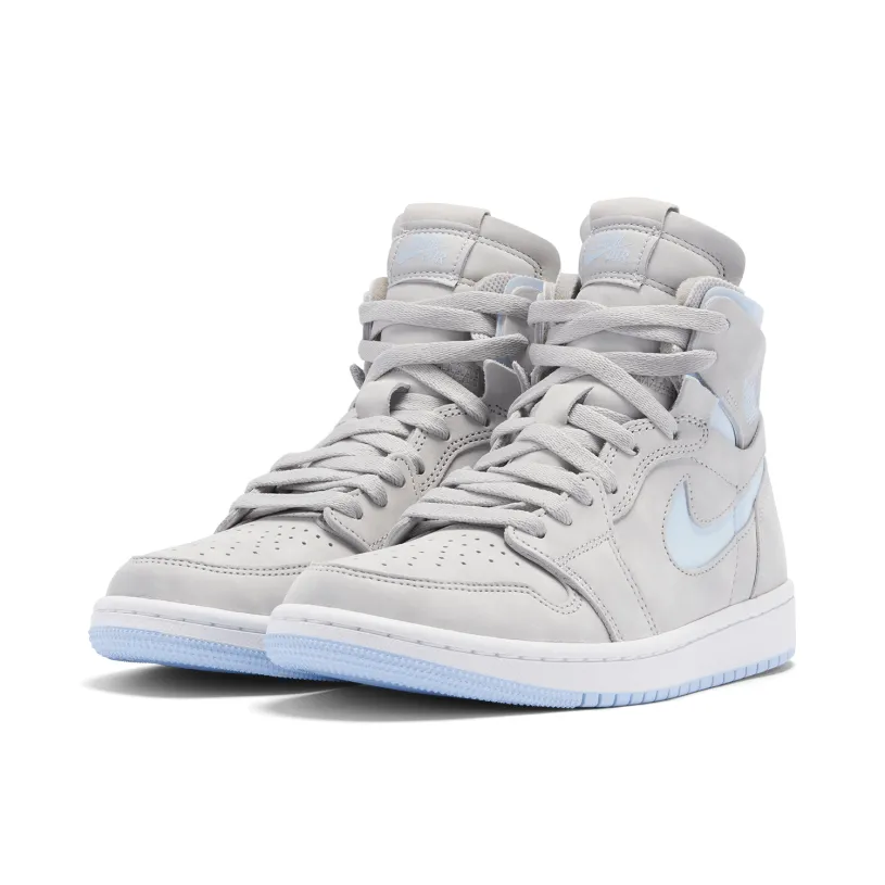 Air Jordan 1 High Zoom CMFT Cool Grey Light Blue Womens 