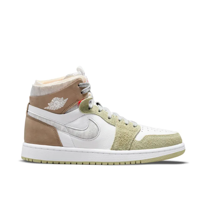 Air Jordan 1 High Zoom White Khaki Womens