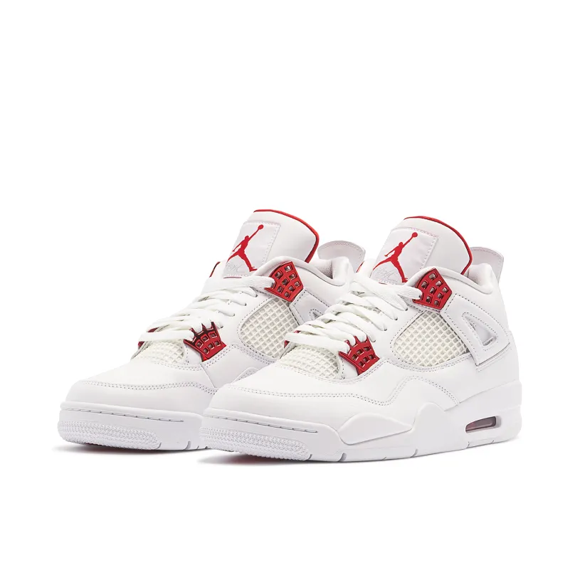 Air Jordan 4 Metallic Pack White Red 