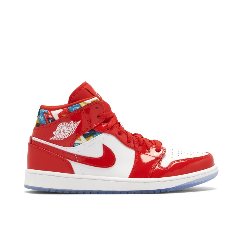 Jordan 1 Mid Barcelona Sweater Red Patent