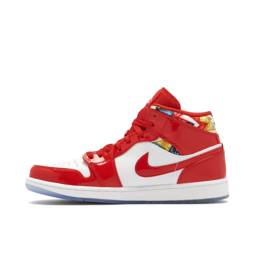 Jordan 1 Mid Barcelona Sweater Red Patent