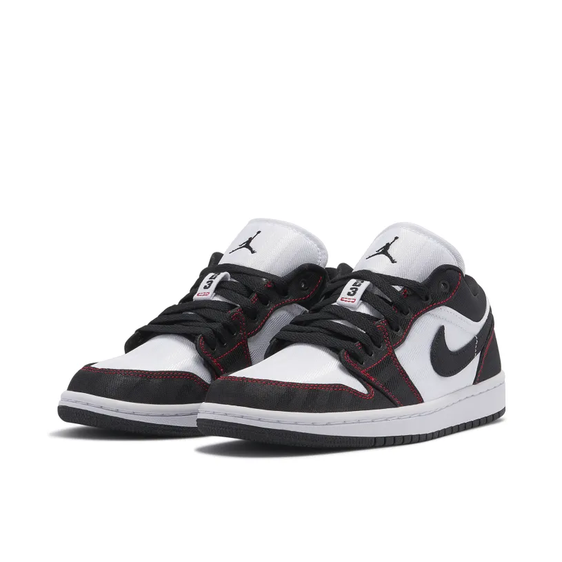 Air Jordan 1 Low SE Utility Black White Red Womens 