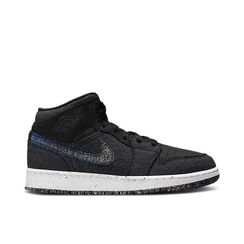 Air Jordan 1 Mid SE Crater Black GS