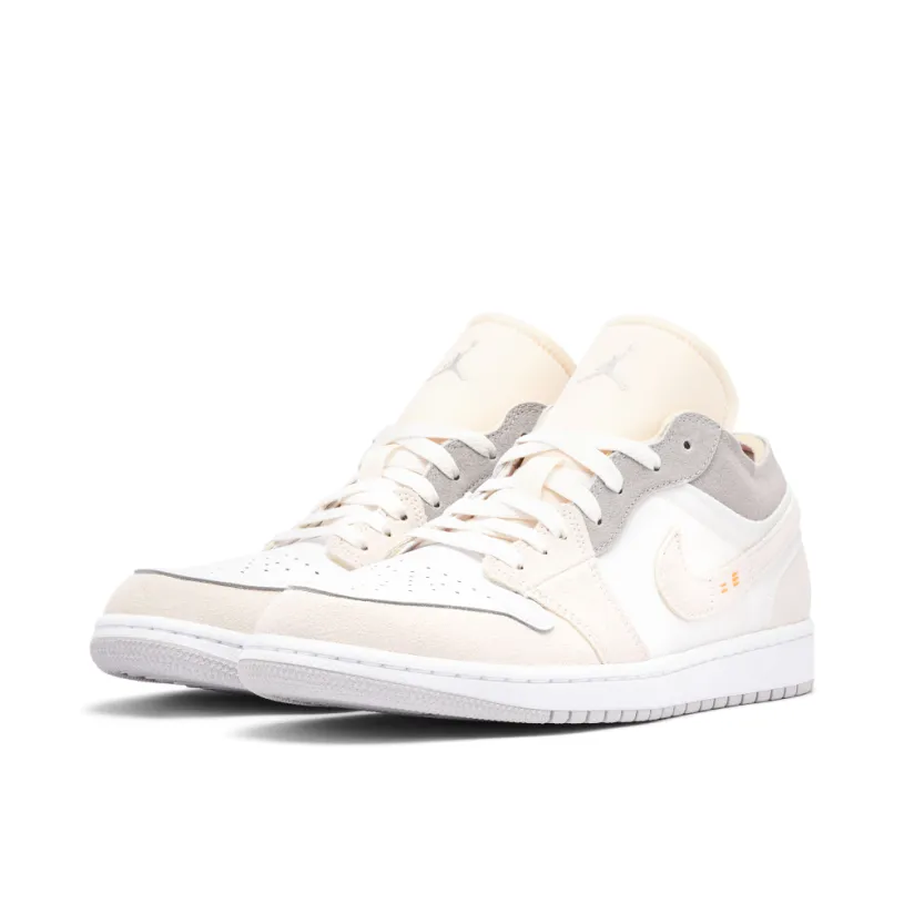 Air Jordan 1 Low Craft Inside Out White Grey 