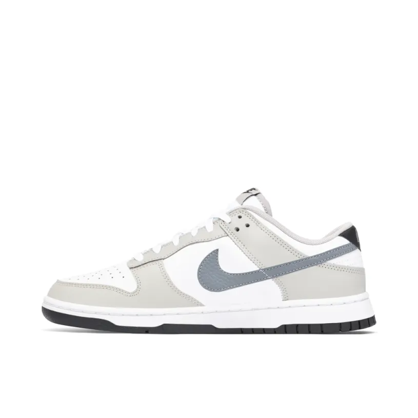 Nike Dunk Low Spray Paint Swoosh Grey White
