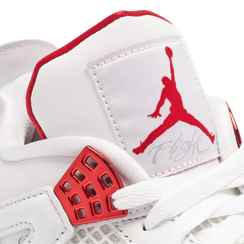Air Jordan 4 Metallic Pack White Red 