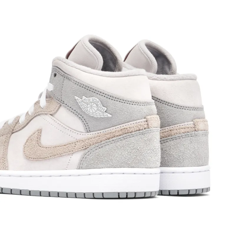 Air Jordan 1 Mid SE Particle Grey Womens 