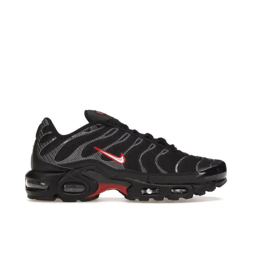 Nike Air Max Plus Black University Red Metallic Silver