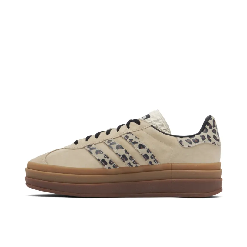 Adidas Gazelle Bold Cream Black Leopard Womens