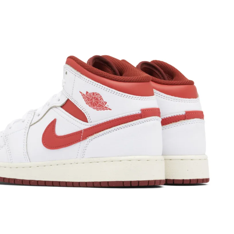 Air Jordan 1 Mid Dune Red GS 