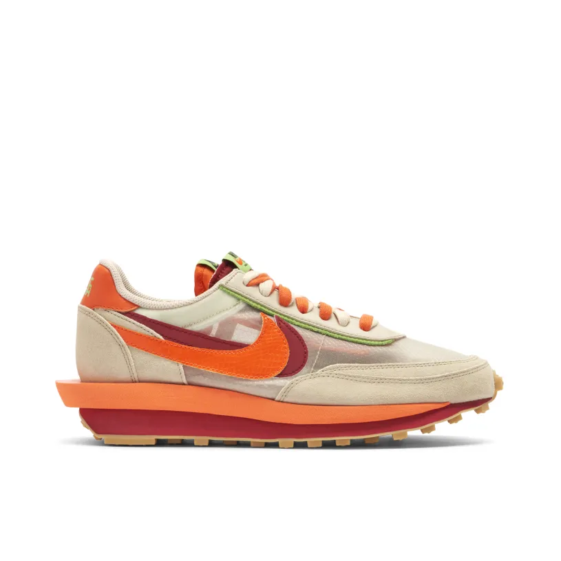 Nike LDWaffle x CLOT x Sacai Net Orange Blaze