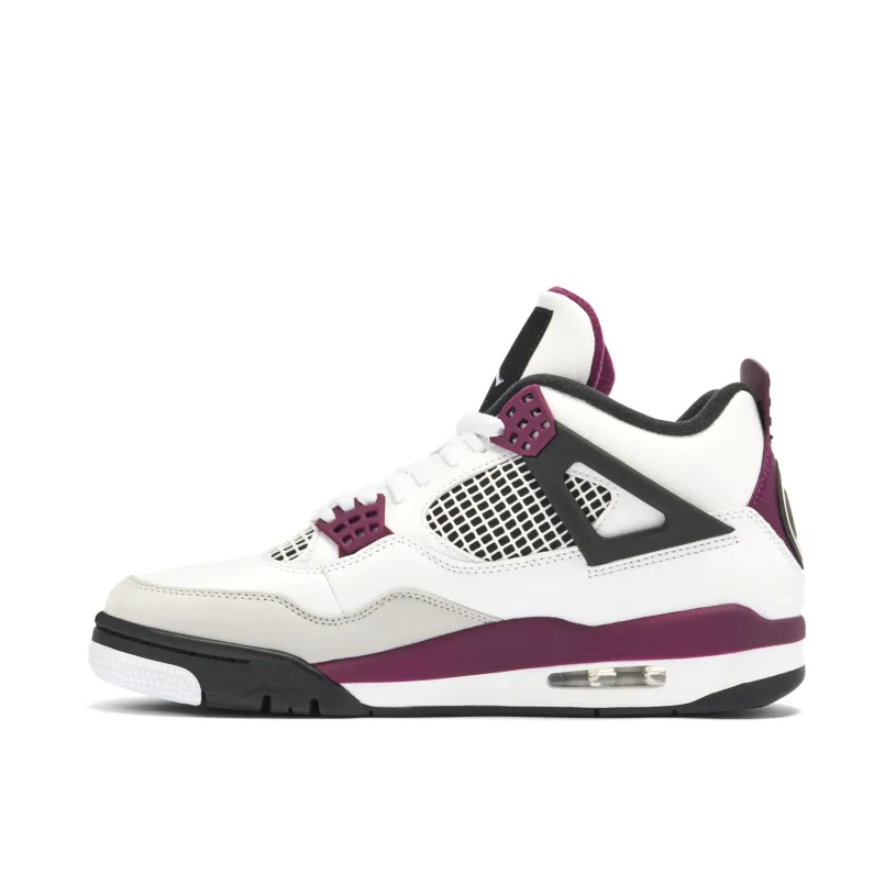 Air Jordan 4 x PSG White Neutral Grey Bordeaux