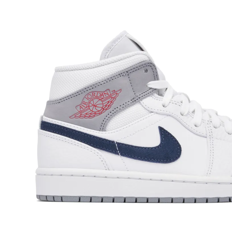 Air Jordan 1 Mid Paris White 