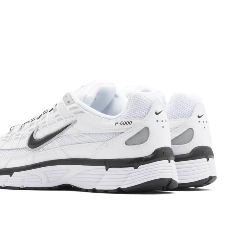 Nike P-6000 White Metallic Silver Black 