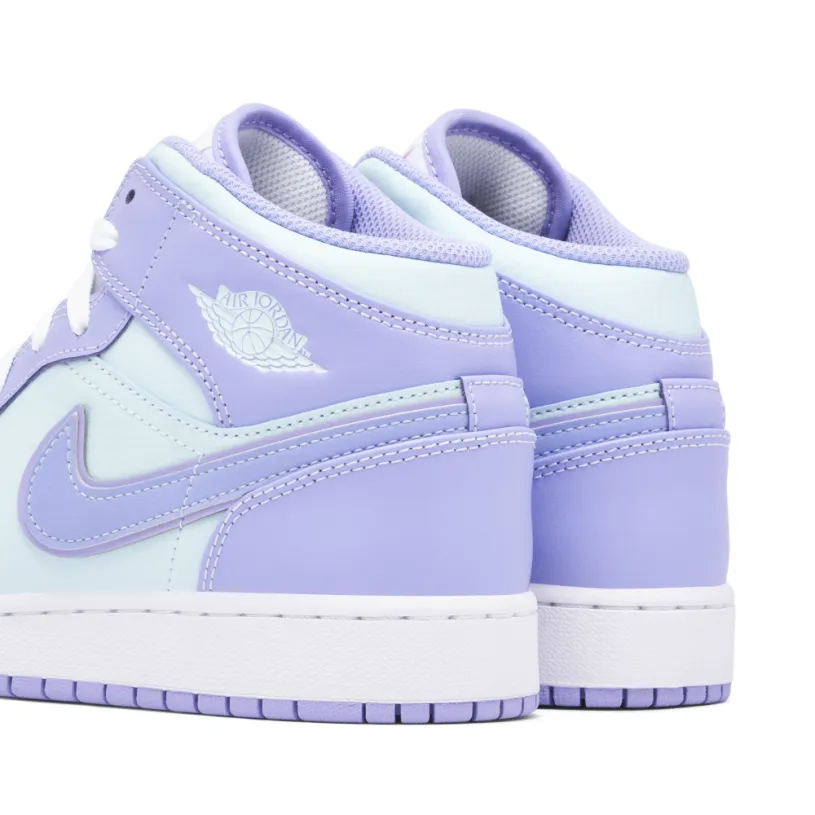 Air Jordan 1 Mid GS Purple Aqua 