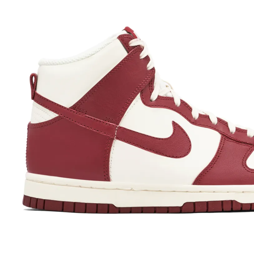 Nike Dunk High Sail Team Red Womens 