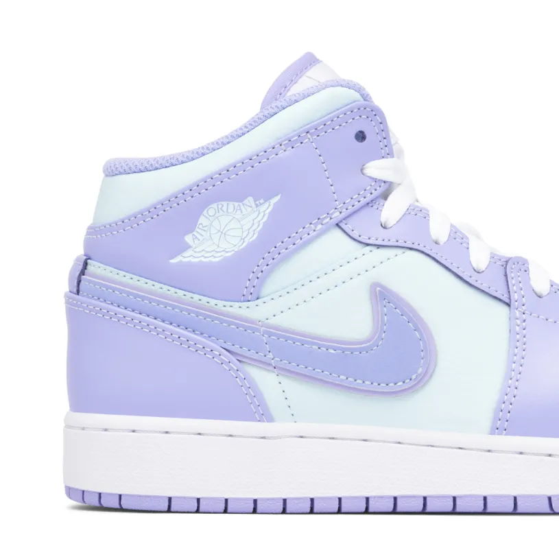 Air Jordan 1 Mid GS Purple Aqua 
