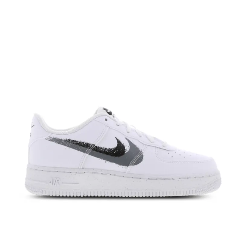 Nike Air Force 1 Low Stencil Swoosh White GS