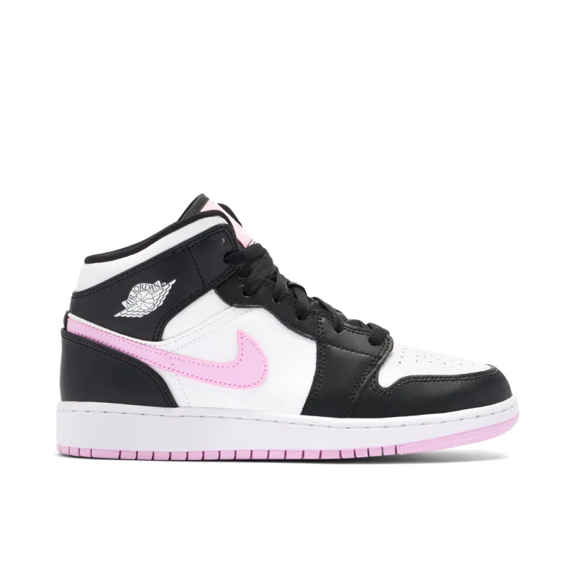 Air Jordan 1 MID GS White Black Light Arctic Pink