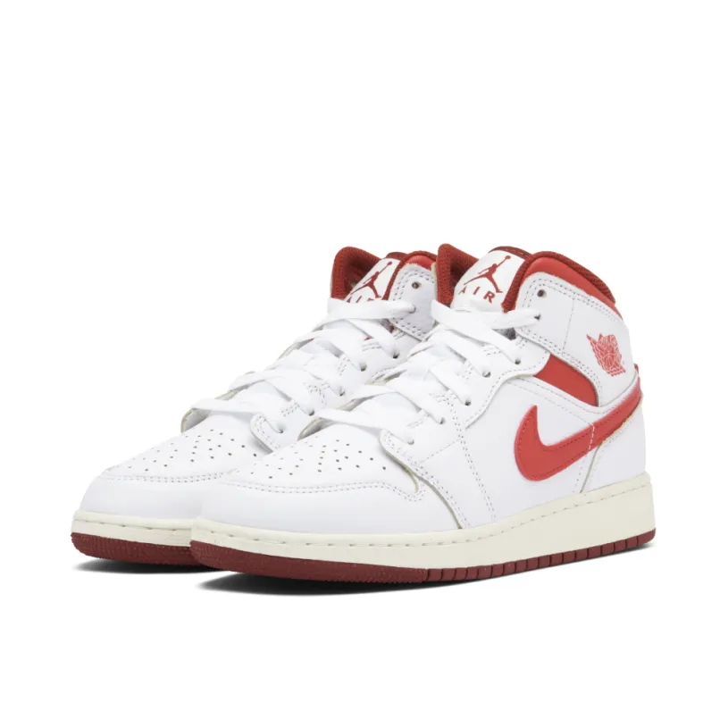 Air Jordan 1 Mid Dune Red GS 