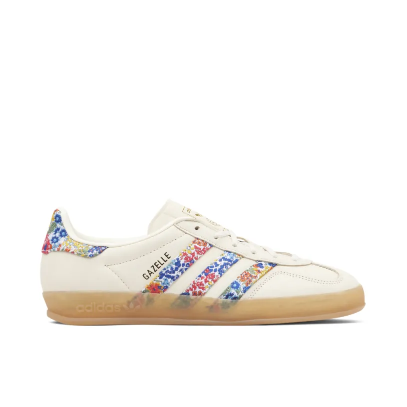 Adidas Gazelle Indoor Liberty London Floral Embroidery Stripes Womens