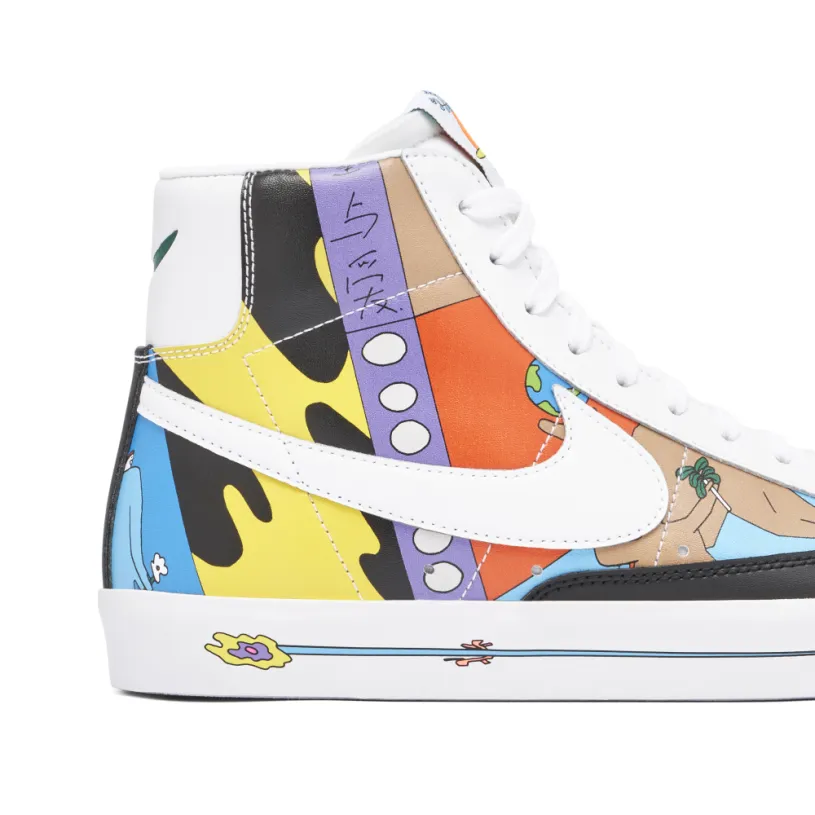Ruohan Wang x Nike Blazer Mid 77 Flyleather Multi 