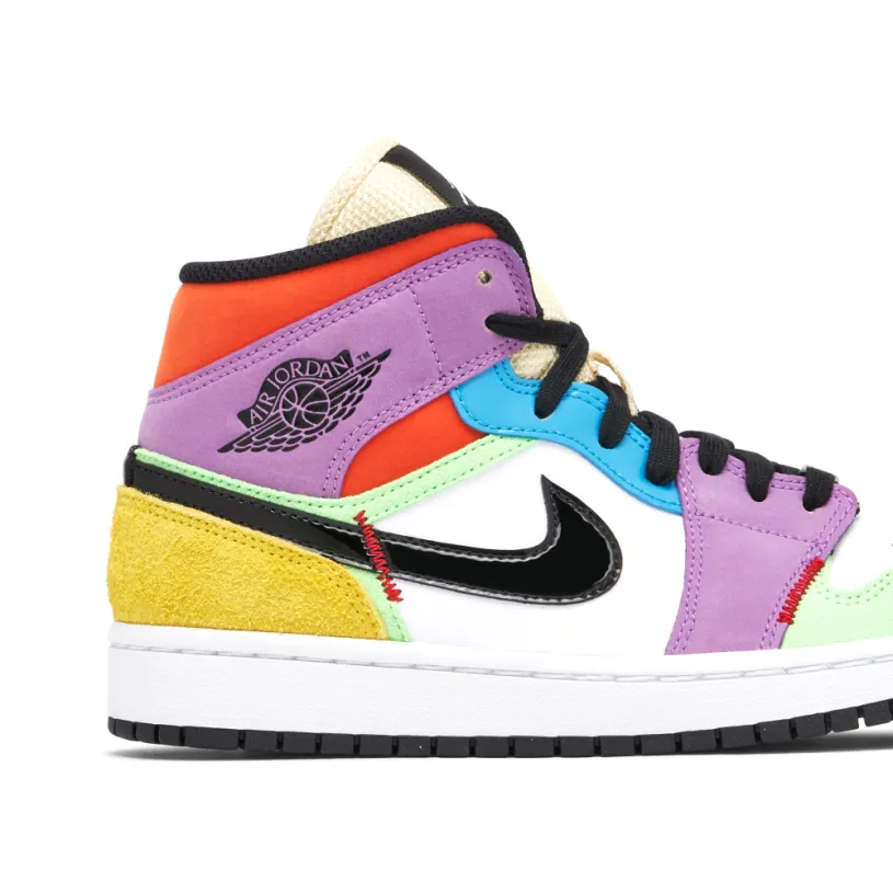 Air Jordan 1 Mid SE Multi-Color Womens 