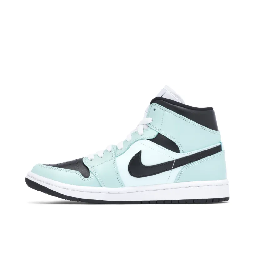 Air Jordan 1 Mid Aqua Black Womens