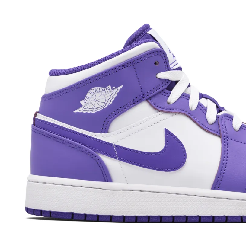 Air Jordan 1 Mid Purple Venom GS 
