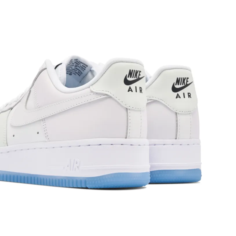 Air Force 1 Low UV Reactive Swoosh White Blue Pink Womens 