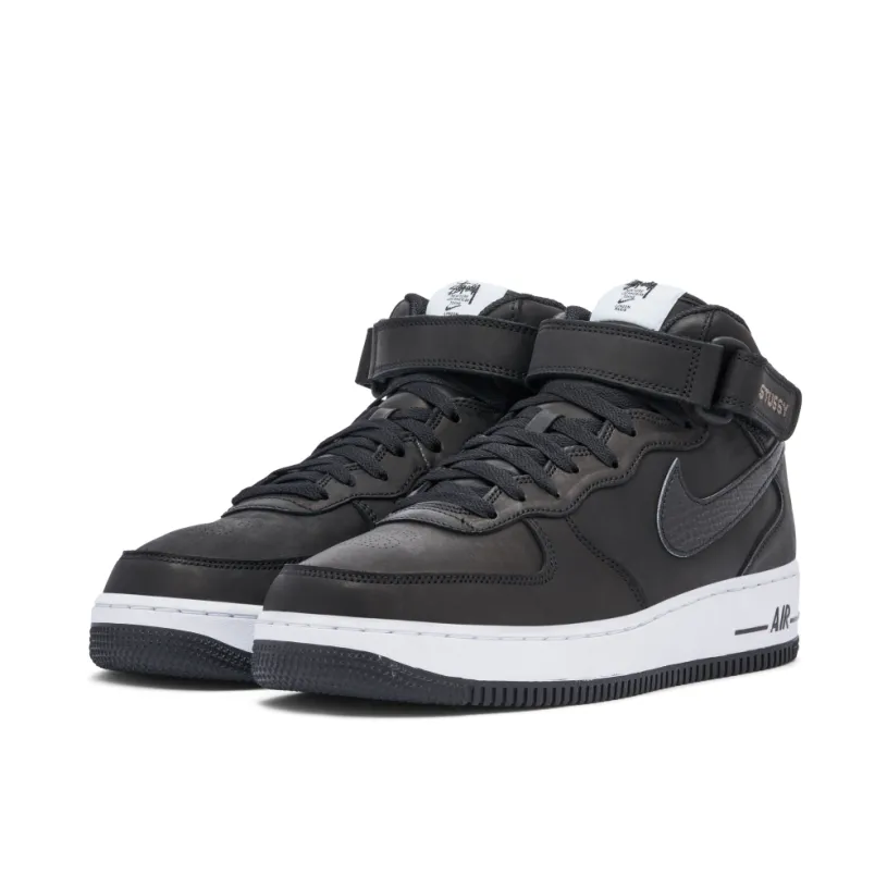 Stussy x Nike Air Force 1 Mid Black 