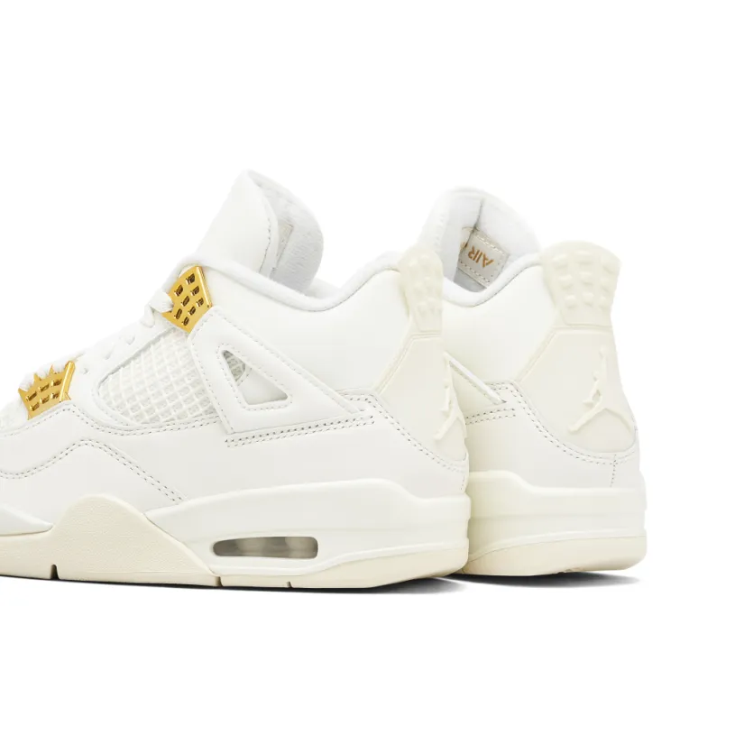 Air Jordan 4 Retro Sail Metallic Gold Womens 