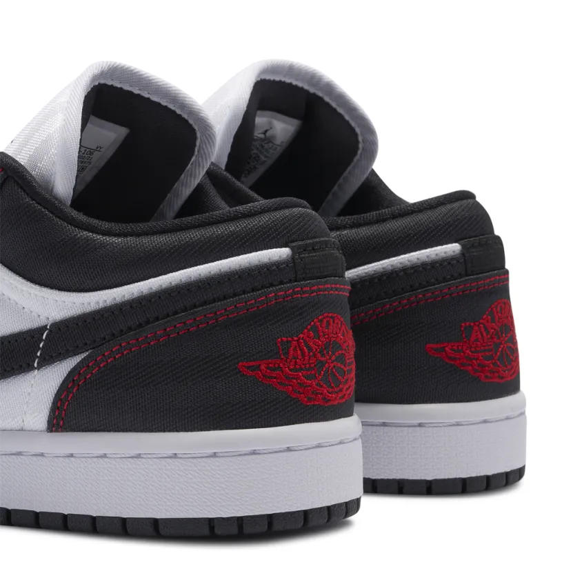 Air Jordan 1 Low SE Utility Black White Red Womens 