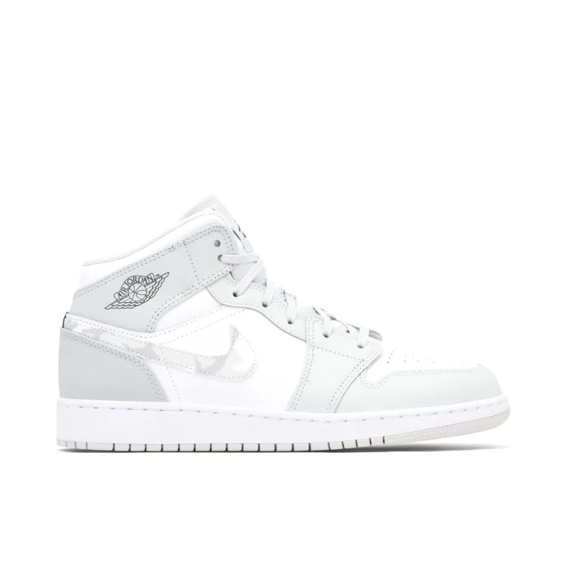 Air Jordan 1 Mid Grey Camo GS