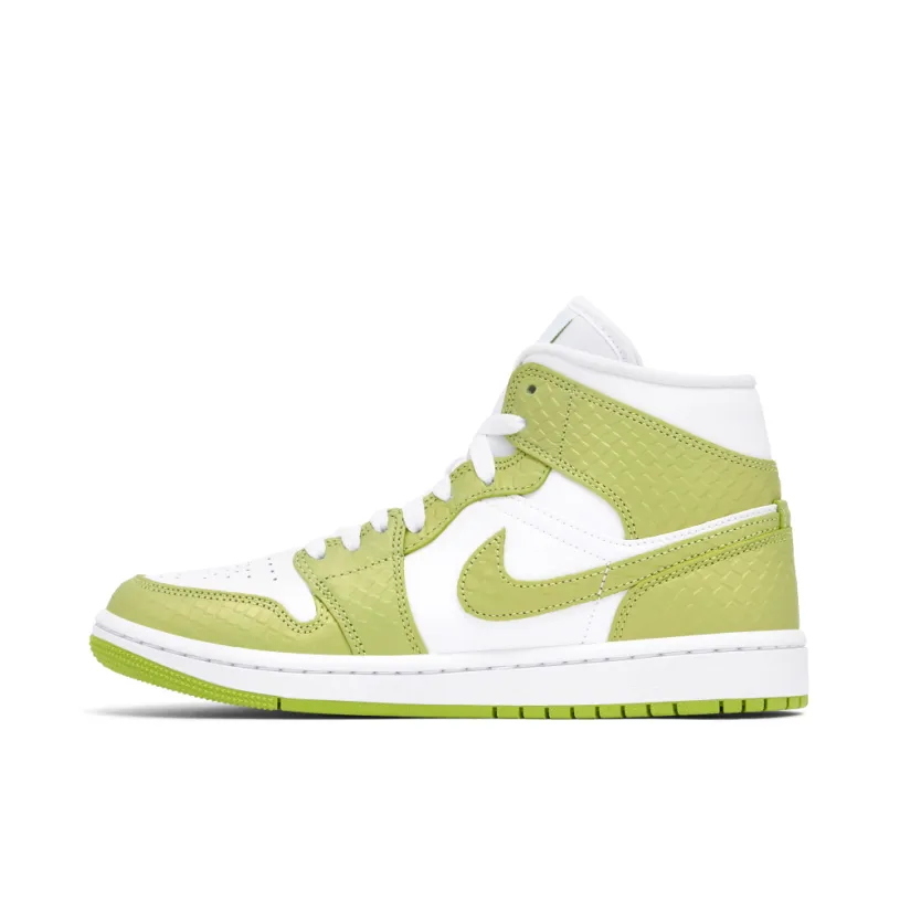 Air Jordan 1 Mid Green Python Womens